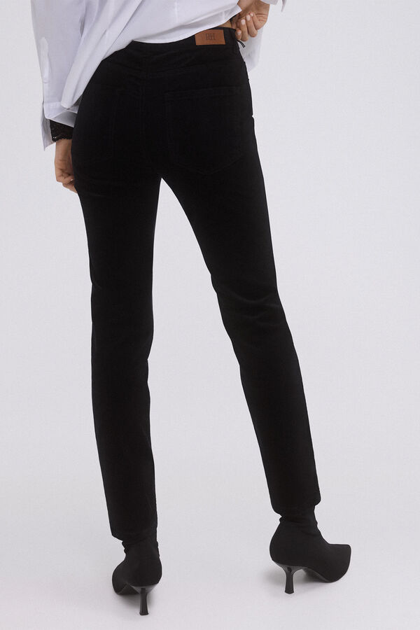 Pedro del Hierro Pantal&oacute;n terciopelo skinny fit Negro