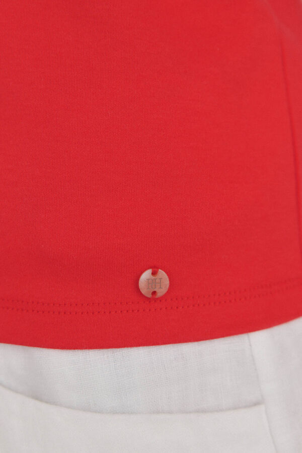 Pedro del Hierro Camiseta tirantes lisa Rojo
