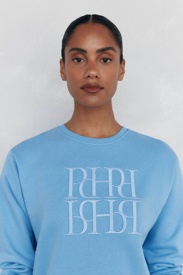 Pedro del Hierro Sweatshirt lisa algod&atilde;o Azul