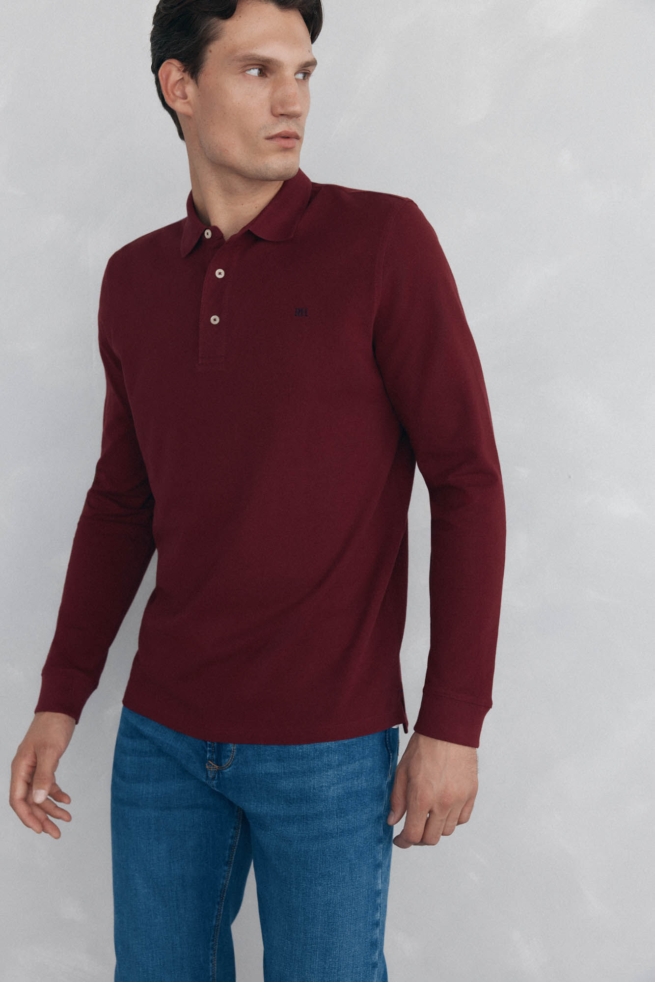 Pedro del Hierro Polo b&aacute;sico manga larga