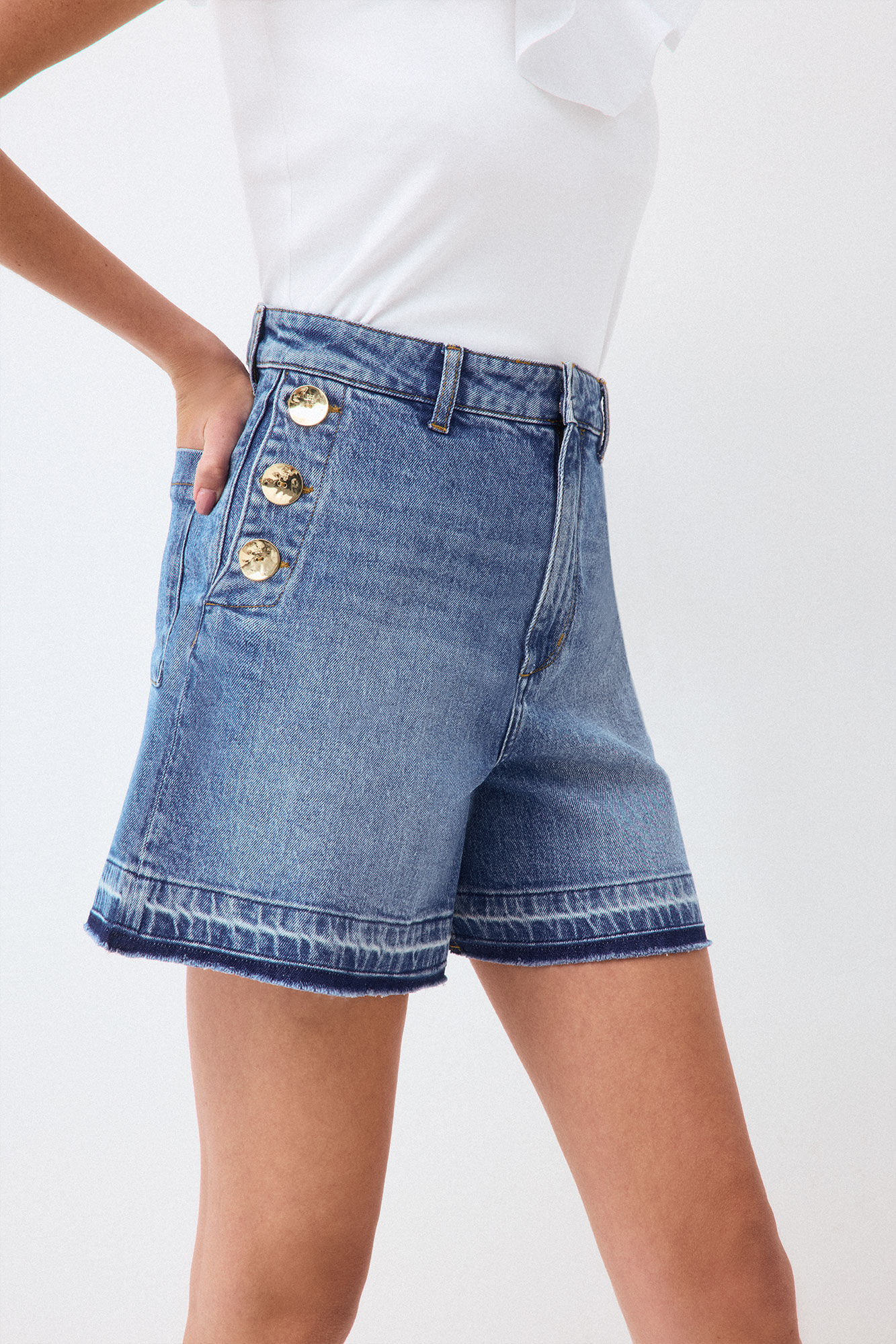Pedro del Hierro Bermuda vaquera