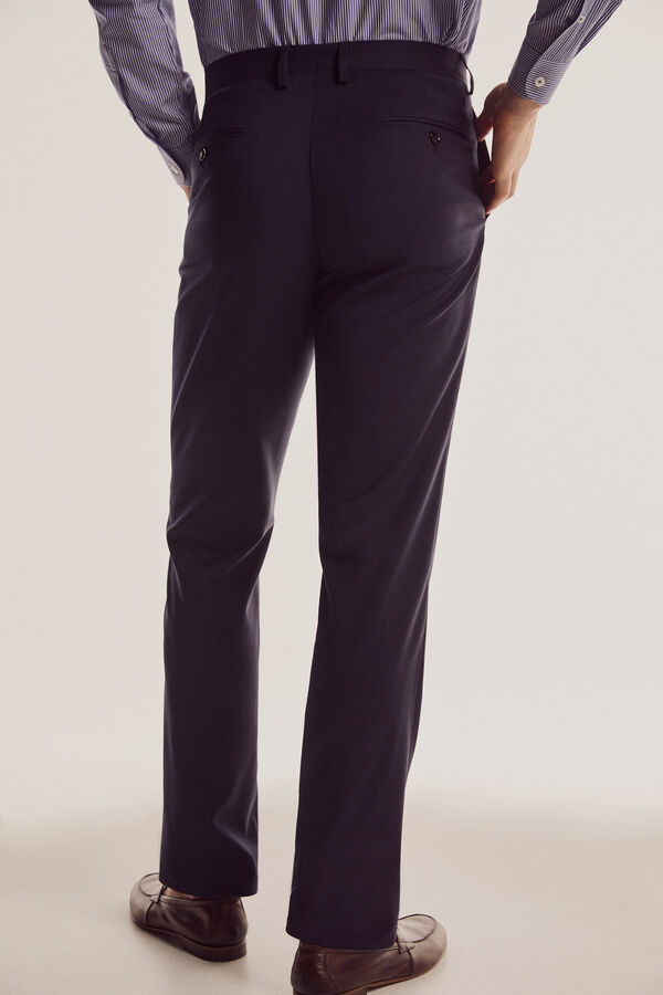 Pedro del Hierro Pantal&oacute;n liso bi stretch Azul
