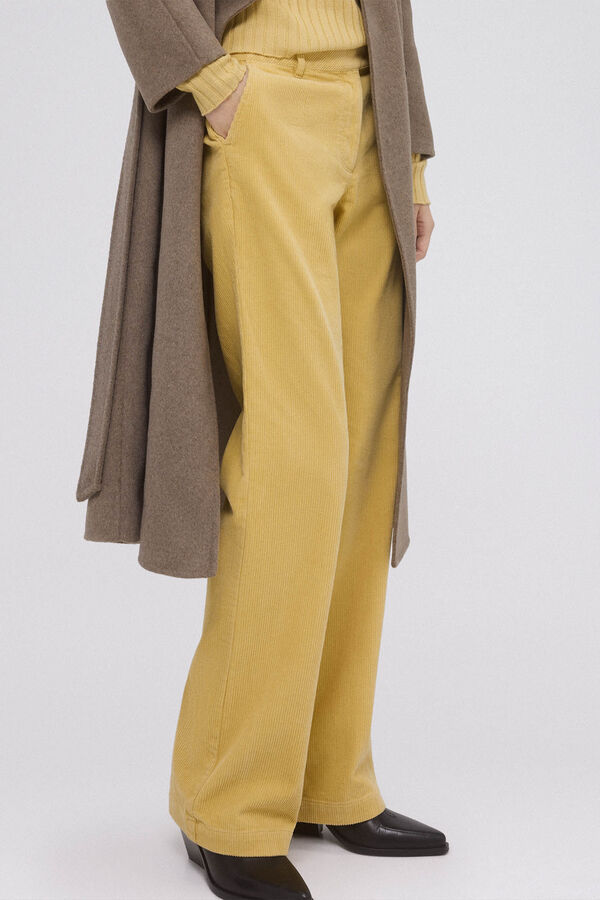 Pedro del Hierro Pantal&oacute;n pana stove pipe full length Amarillo