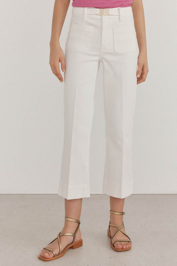Pedro del Hierro Cal&ccedil;a jeans cropped Stovepipe Ecru