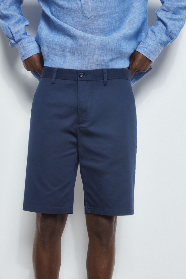 Pedro del Hierro Cal&ccedil;as bermuda chino premium flex  Azul