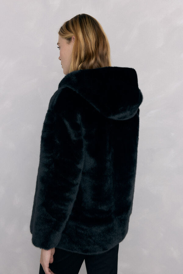 Pedro del Hierro Parka de pele revers&iacute;vel Preto