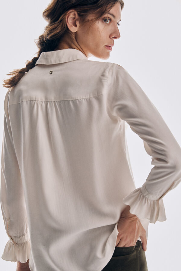 Pedro del Hierro Camisa vaquera 100%TENCEL&reg;Lyocell Beige