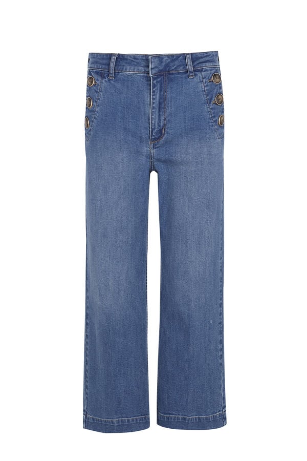 Pedro del Hierro Jeans capri wide leg Azul