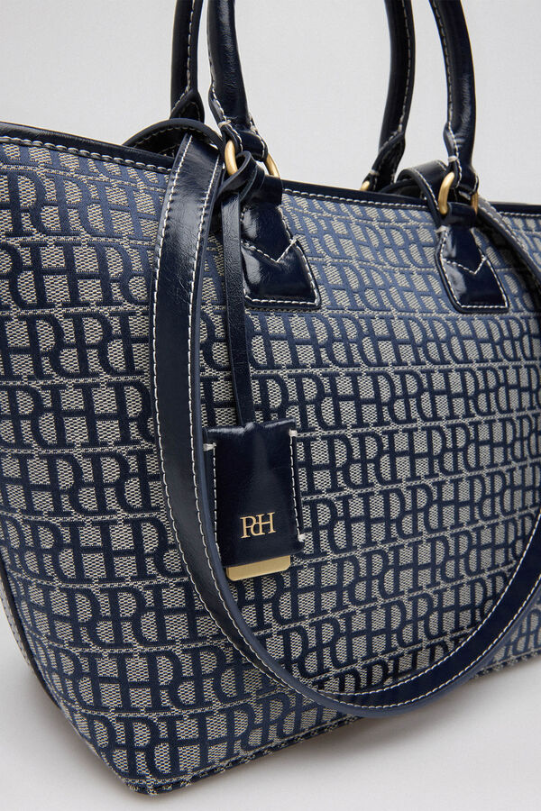 Pedro del Hierro Bolsa tote mini com logo Azul