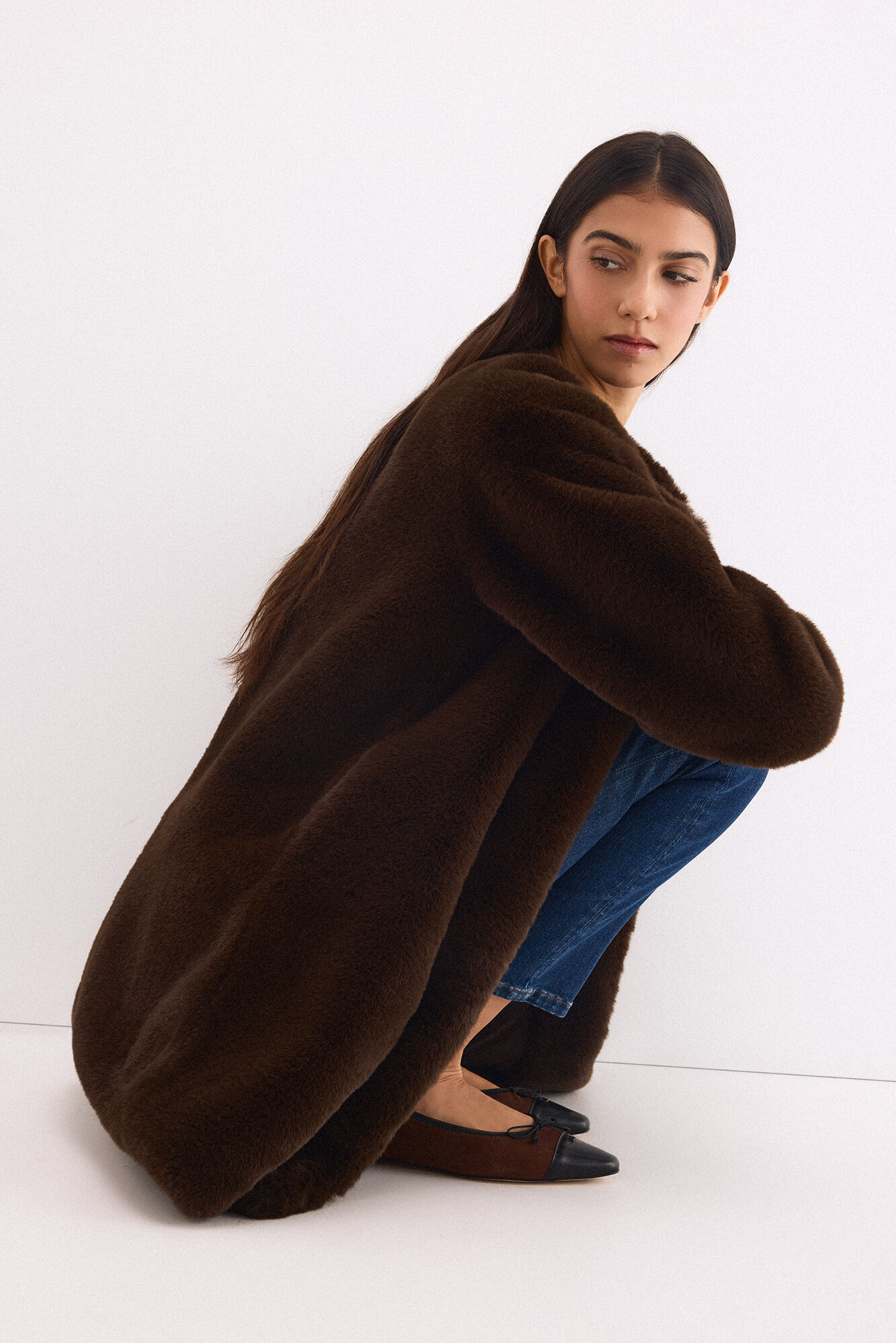 Pedro del Hierro Sobretudo de faux-fur
