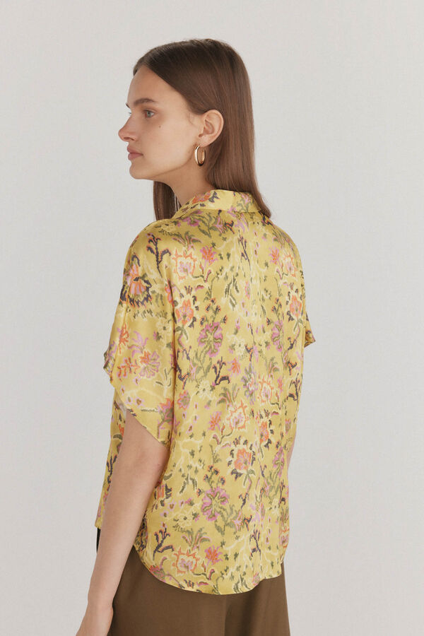 Pedro del Hierro Camisa fluida estampada Verde