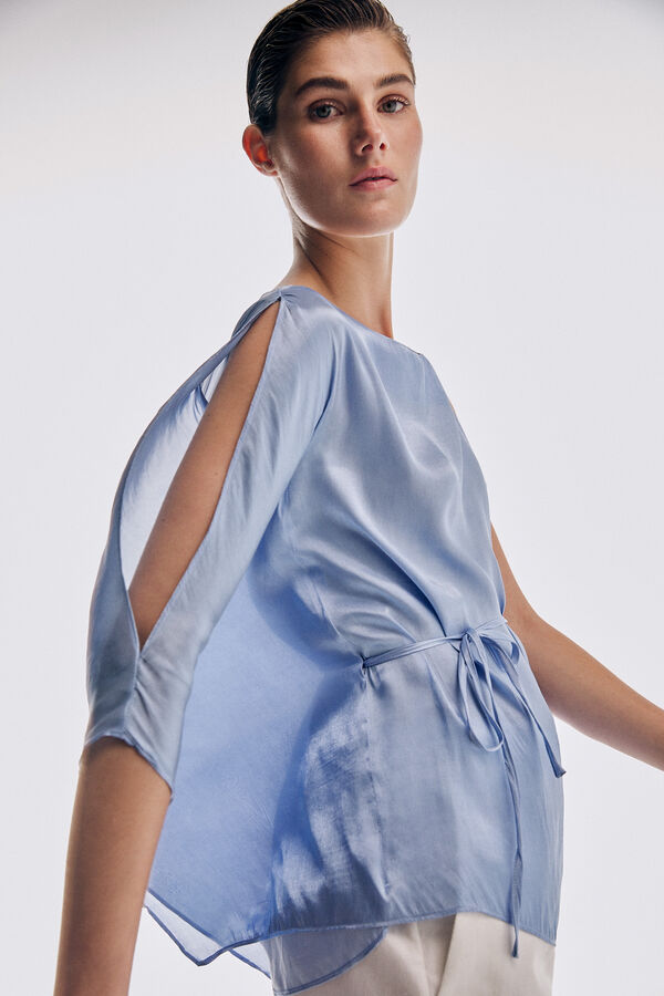 Pedro del Hierro Top escote caja Azul