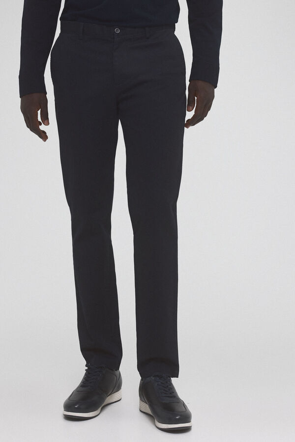 Pedro del Hierro Pantal&oacute;n chino estampado premium flex slim fit Azul