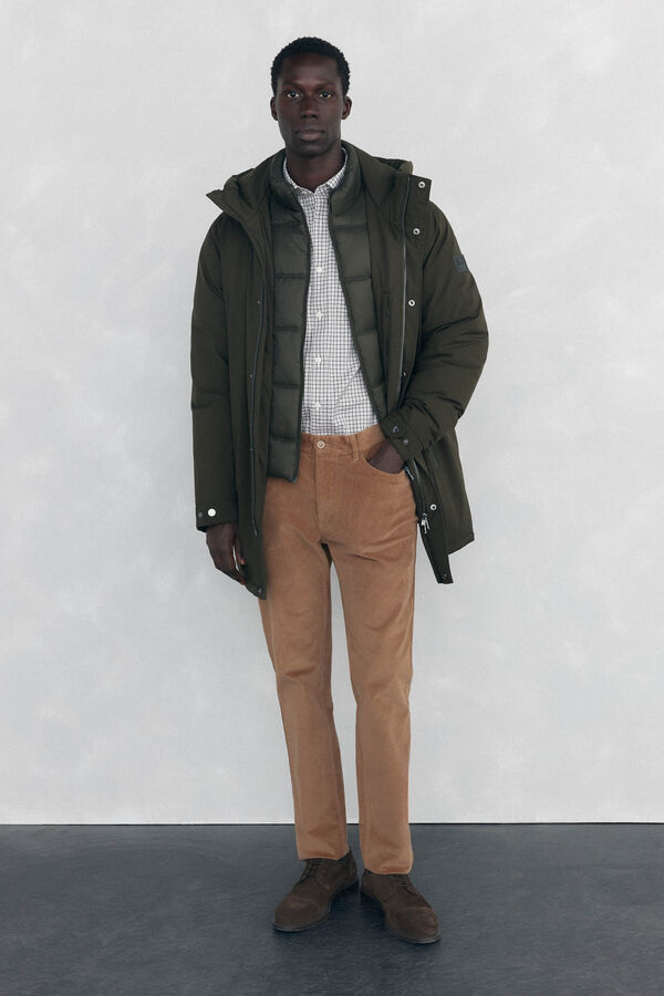 Pedro del Hierro Pantal&oacute;n 5 bolsillos pana slim fit Marr&oacute;n