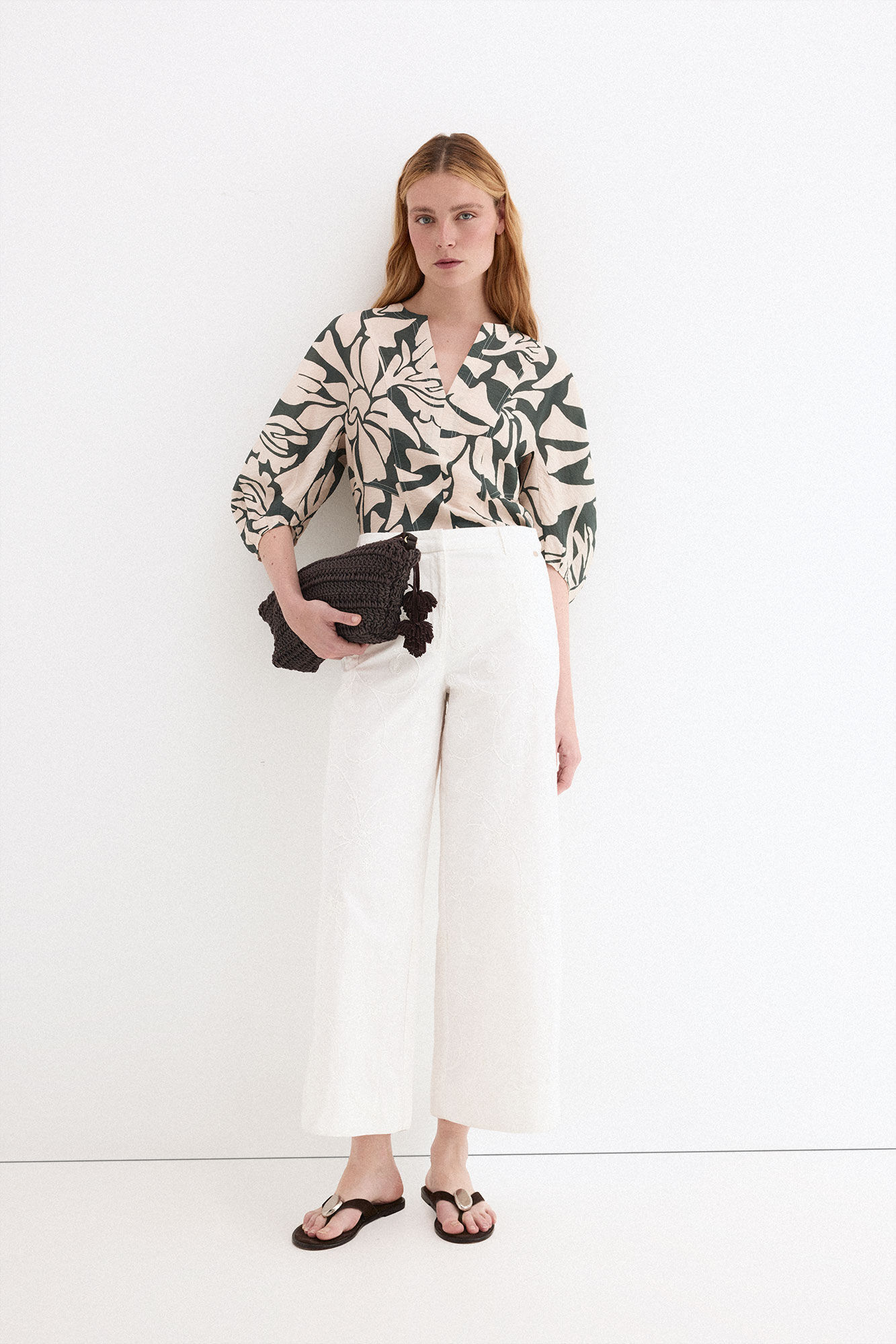 Pedro del Hierro Pantalones wide flare classic