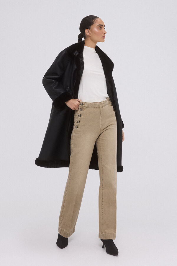 Pedro del Hierro Jeans stove pipe full length Beige