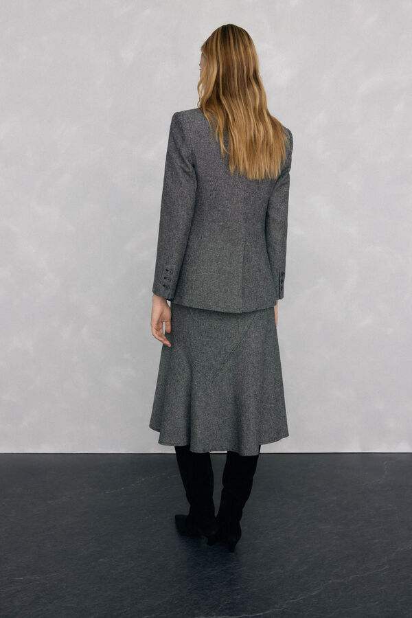 Pedro del Hierro Blazer Cheviot Cizento