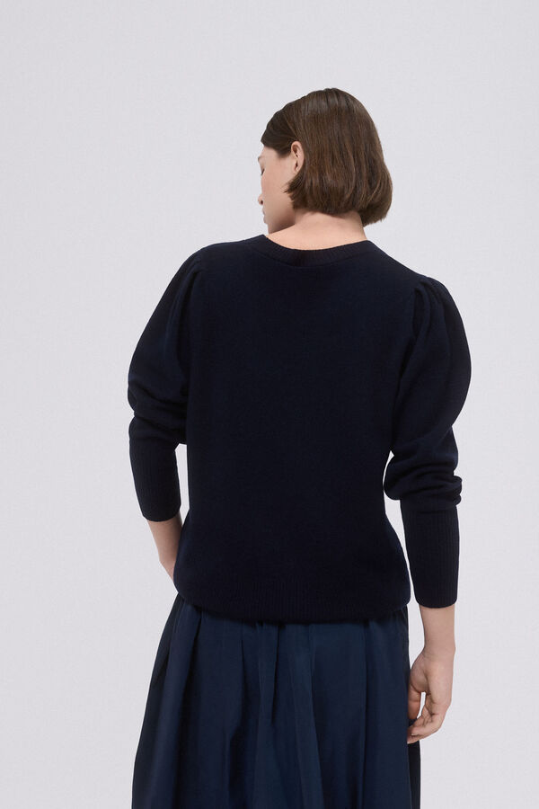 TFP by Tamara Falc&oacute; Jersey frunces 100% lana Azul