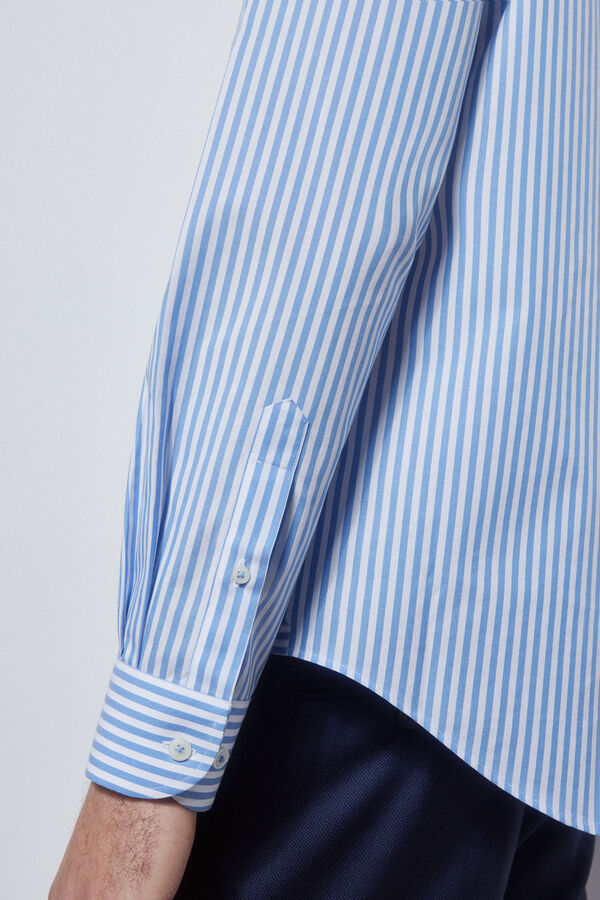 Pedro del Hierro Camisa vestir rayas non iron + antimanchas Azul