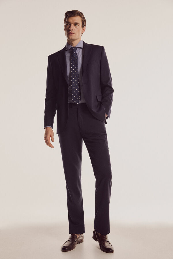 Pedro del Hierro Pantal&oacute;n liso bi stretch Azul