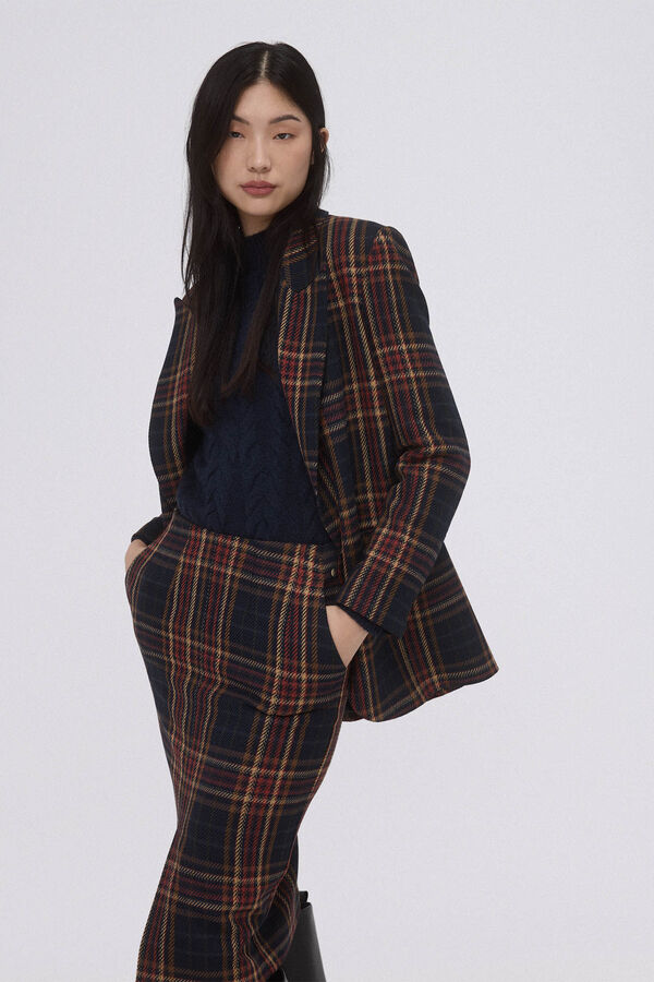 Pedro del Hierro Blazer traje cuadros Azul