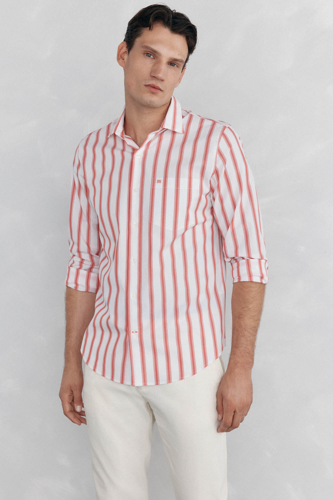 Pedro del Hierro Camisa riscas popelina