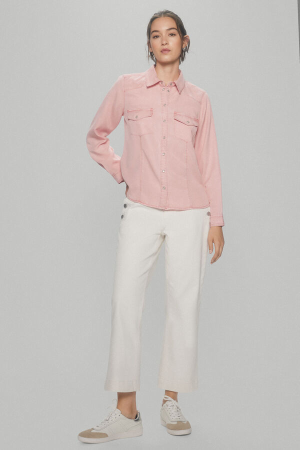 Pedro del Hierro Camisa vaquera 100% TENCEL&trade; Lyocell Rosa
