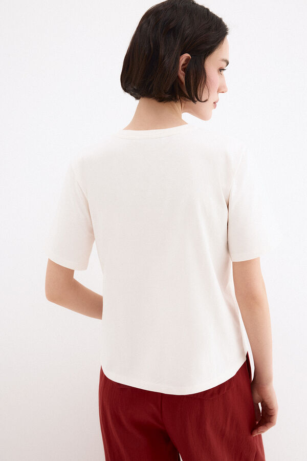 Pedro del Hierro Camiseta estampado frontal Blanco