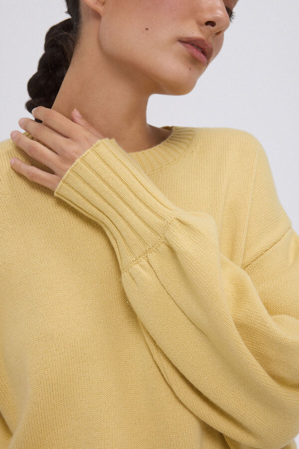 Pedro del Hierro Jersey manga abullonada Amarillo