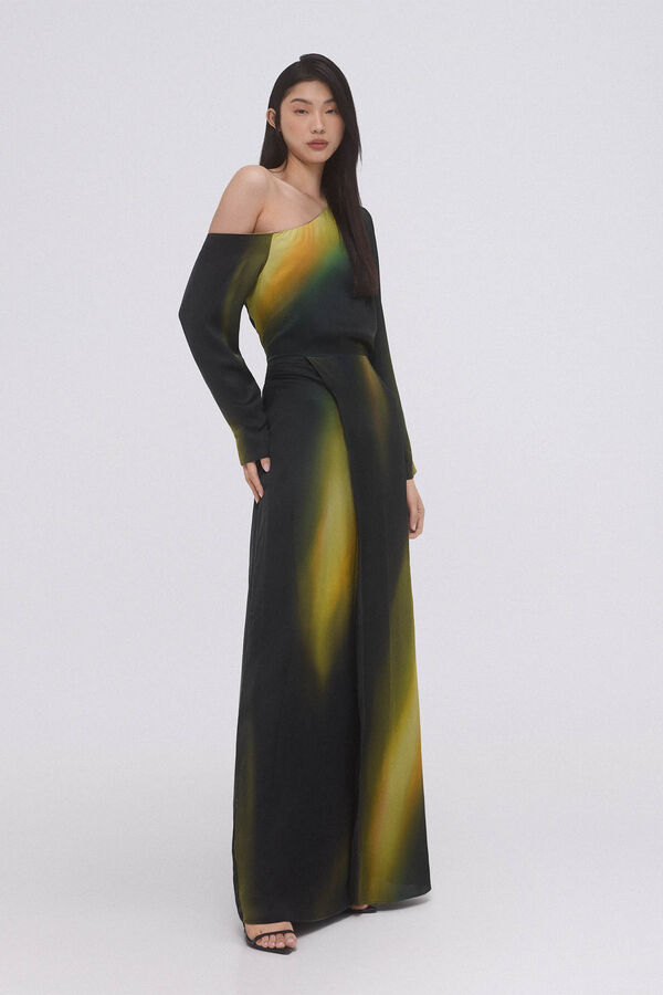 Pedro del Hierro Vestido estampado largo Verde