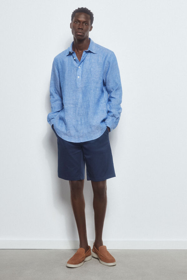 Pedro del Hierro Cal&ccedil;as bermuda chino premium flex  Azul