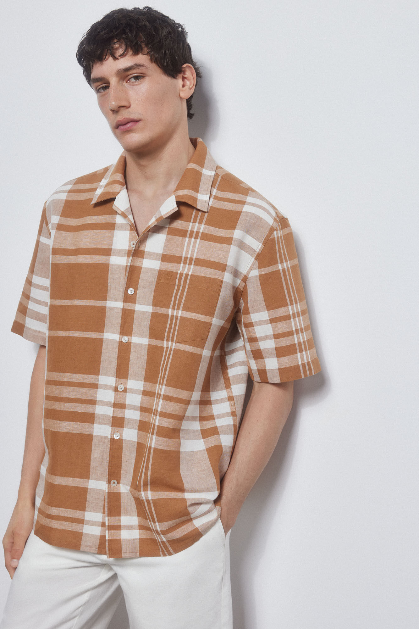 Pedro del Hierro Camisa camp collar manga corta