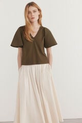 Pedro del Hierro Camiseta lisa combinada Verde