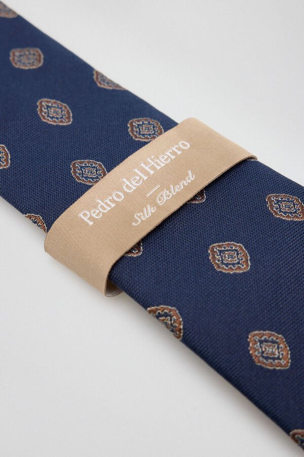 Pedro del Hierro Corbata seda natural Azul