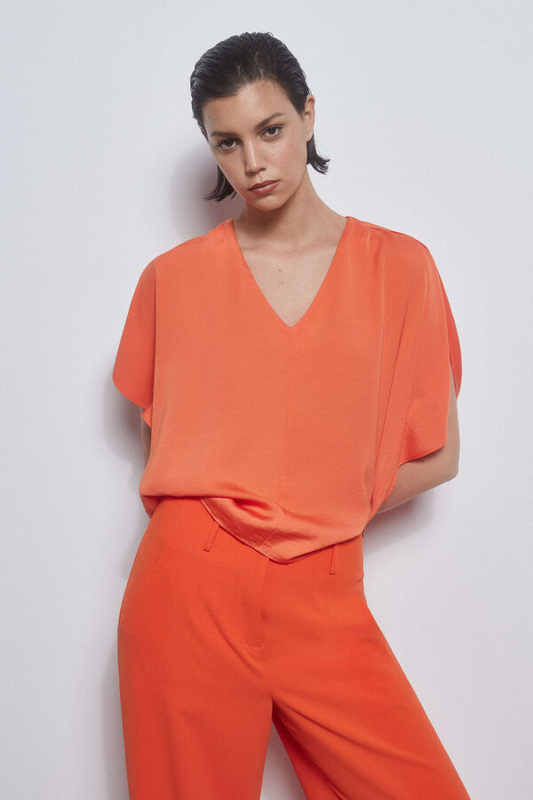 Pedro del Hierro Blusa fluida Naranja