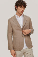 Pedro del Hierro Blazer linho Marrom
