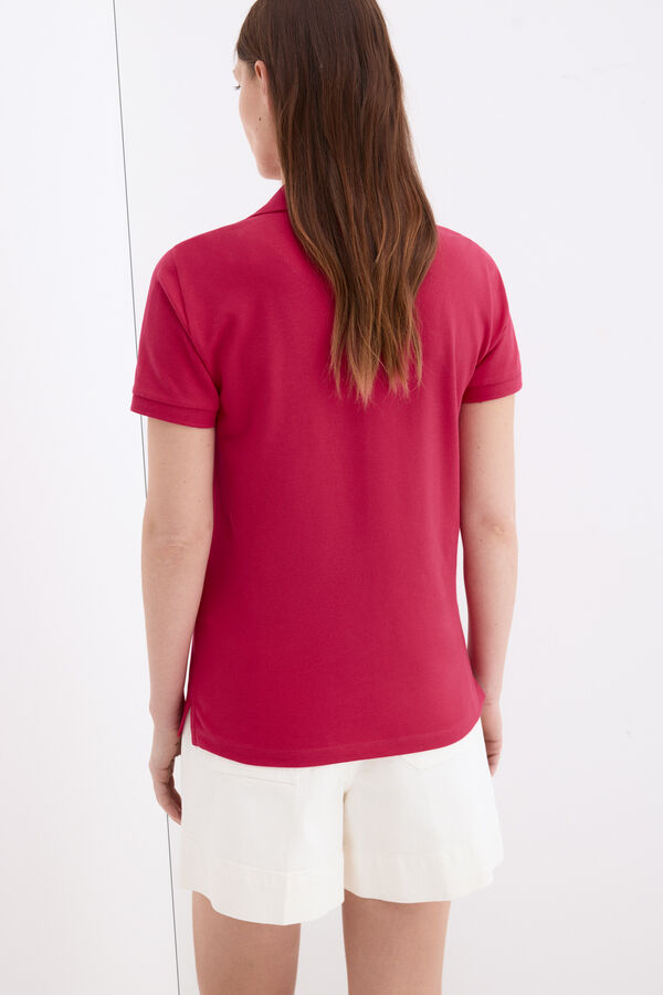 Pedro del Hierro Polo de manga curta com gola desmentida Rosa