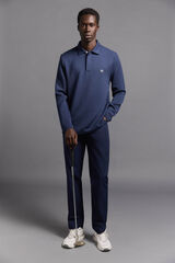 Pedro del Hierro Polo liso manga larga golf Azul