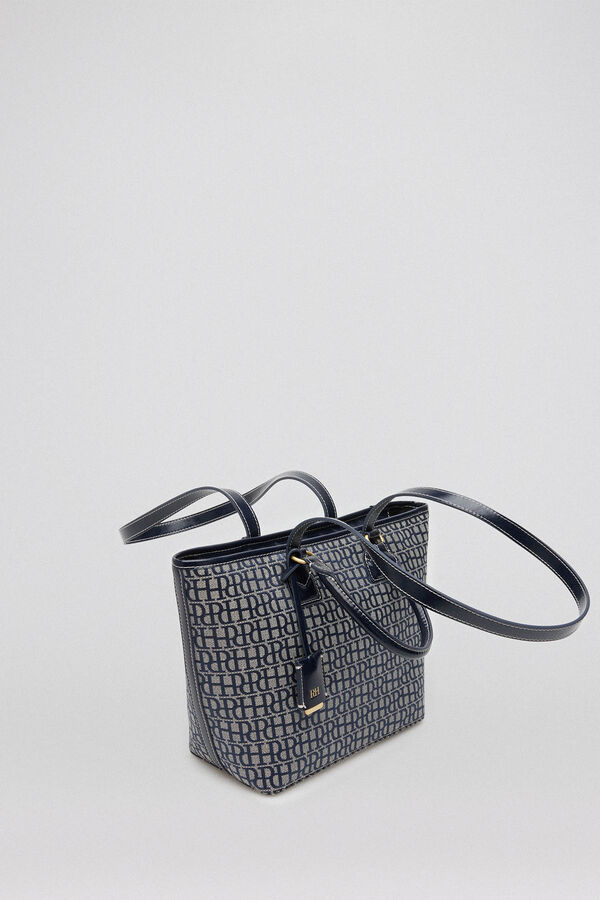 Pedro del Hierro Bolsa tote mini com logo Azul