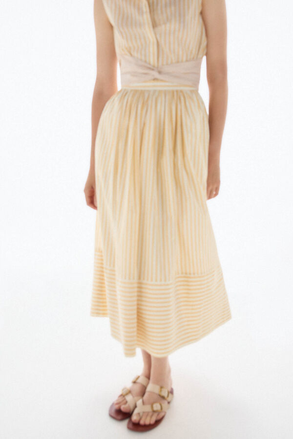 TFP by Tamara Falcó Falda rayas combinadas Amarillo
