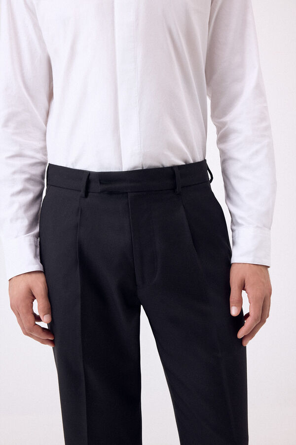 Pedro del Hierro Pantal&oacute;n pinzas going out Negro