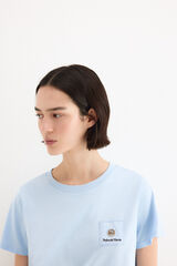 Pedro del Hierro Camiseta b&aacute;sica chapita Azul