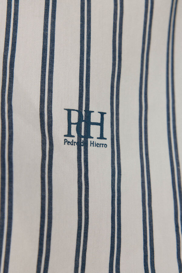 Pedro del Hierro Camisa riscas   Branco