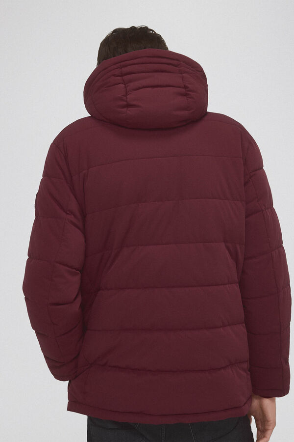 Pedro del Hierro Parka curta acolchoada Bordeaux