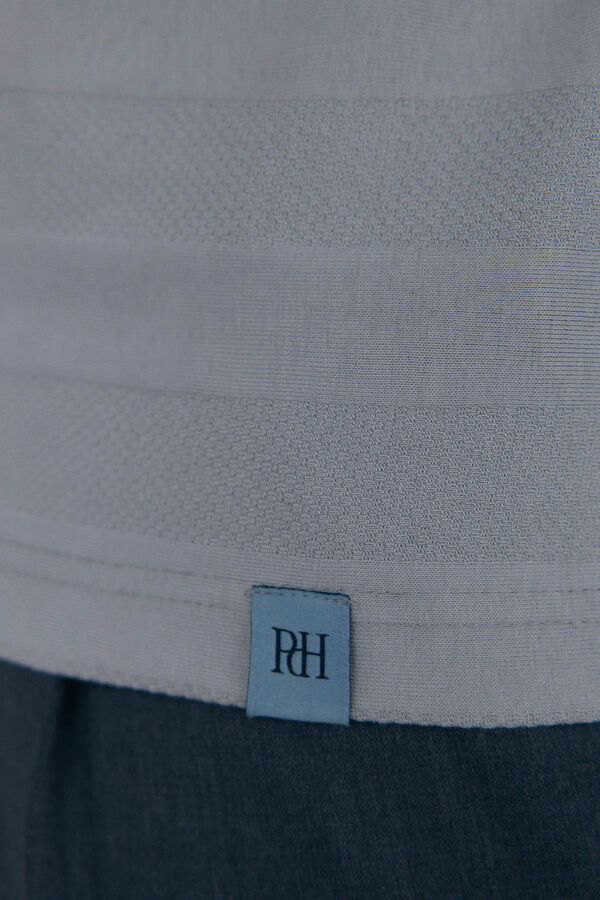 Pedro del Hierro Polo estrutura jacquard Cizento