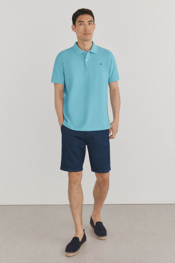 Pedro del Hierro Polo b&aacute;sico piqu&eacute; Turquesa