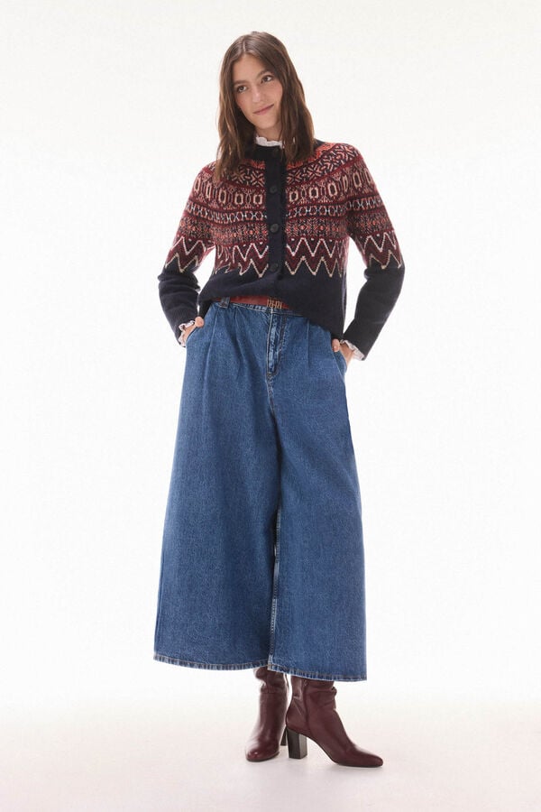 TFP by Tamara Falc&oacute; Jaqueta jacquard geom&eacute;trica multicolor Azul