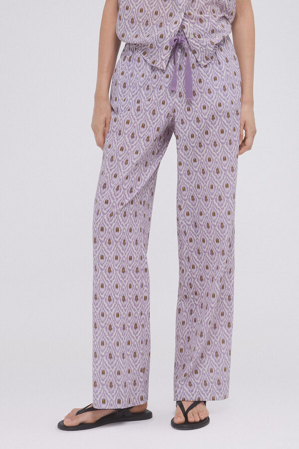 Pedro del Hierro Pantal&oacute;n estampado recto Morado
