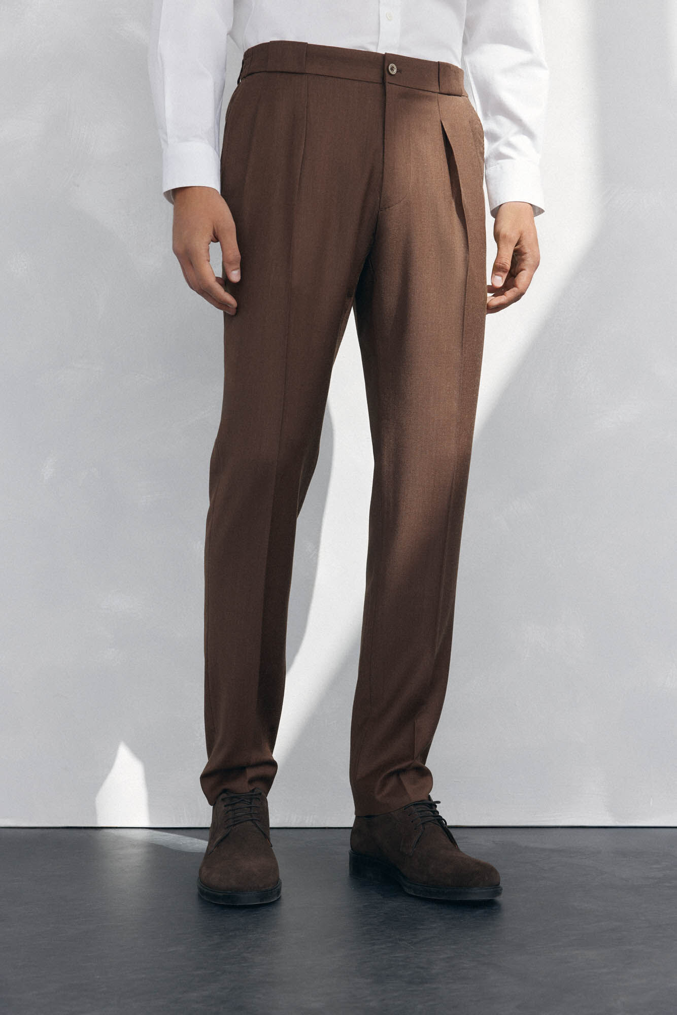 Pedro del Hierro Cal&ccedil;as chino com pin&ccedil;as regular fit