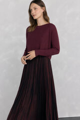 Pedro del Hierro Vestido de duas pe&ccedil;as com glitter Bordeaux